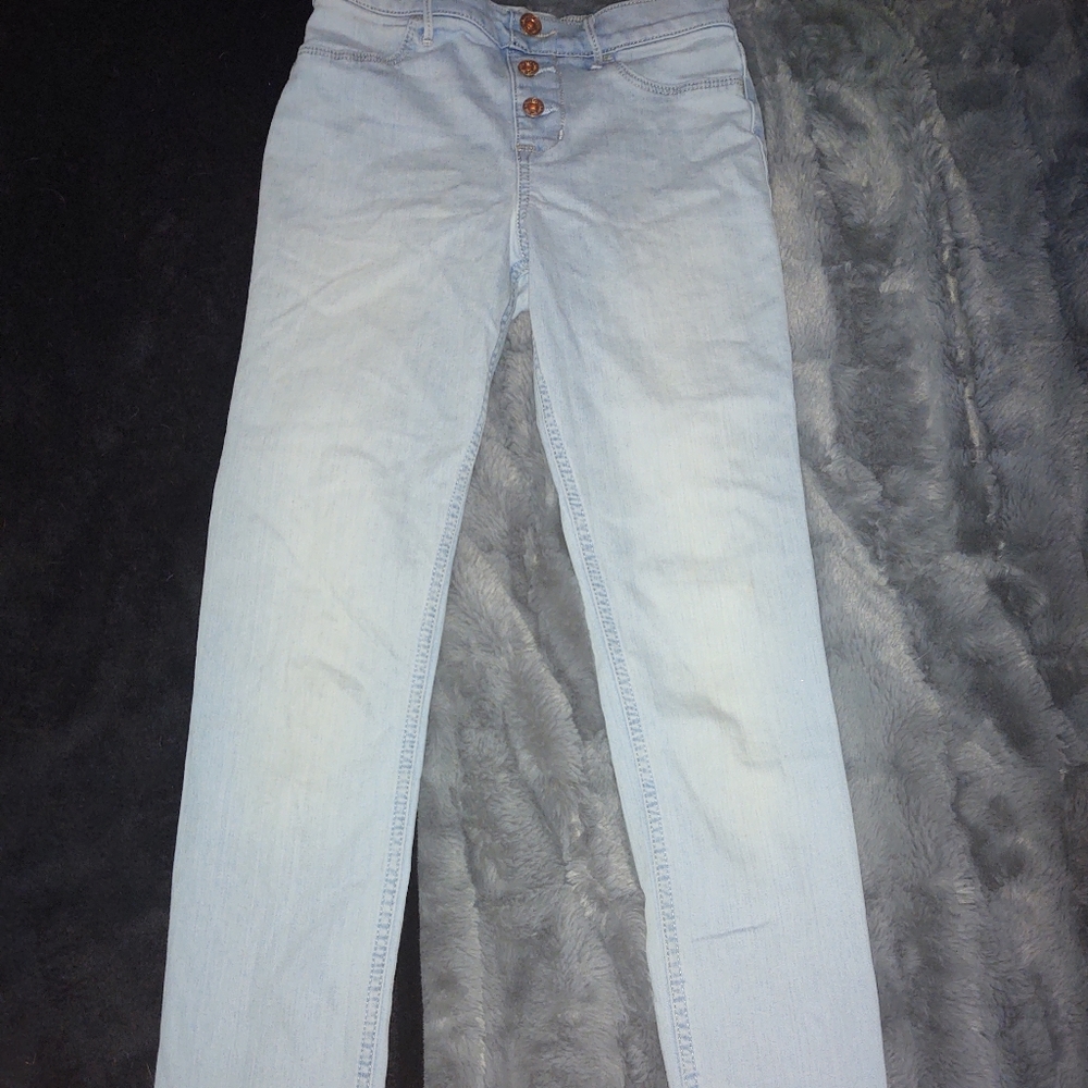Light wash denim high waisted jeans